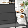 Outdoor Loveseat and Coffee Table Set-Black