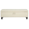 Storage Bench PU Leather Seat Wooden Rectangle Lift Ottoman Entryway Toy Box