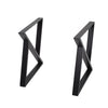 Set of 2 Industrial Table Parts Black Metal Table Legs Office Bench Worktop Desk