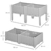 Garden Raised Bed Outdoor Planter Patio Flower Vegetables Pot Plant Container