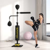 140-205cm Boxing Bag, Freestanding Punching Bag with Reflex Bar, Speed Balls