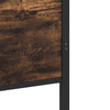 Metal Bed Frame with Headboard and Footboard Smoked Oak 80x200 Y8W8