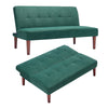 122cm 2 Seater Fabric Sofa Bed Convertible Settee Click Clack Sleeper Sofa Bed