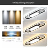 Dimmable Modern Ceiling Lamp LED Acrylic Linear Ceiling Light w/ Remote Bedroom