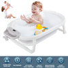 Foldable Portable Baby Bath Tub for Toddler with Baby Cushion For 0-3 years Blue