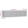 Garden Storage Box Beige 220x50x54 Poly Rattan Acacia Wood K6H0