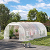 6 x 3 x 2 m Polytunnel Greenhouse Pollytunnel Tent w/ Metal Frame White