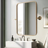 Framed Arched Mirror Wall Mounted Vanity Makeup Bedroom Glass Dressing Mirror