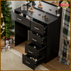 Makeup Desk Dressing Table With 11 Lights Mirror Drawers Vanity Set Bedroom