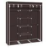 Durable Canvas Fabric Wardrobe Clothes Closet Storage Organizer 175x150x45cm