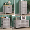 Fabric Bedside Cabinet Table Metal Frame Storage Unit Organiser Chest of Drawers