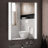 Bathroom Mirror with 3-Colors LED Lights Touch Control Wall Mounted Anti-frog