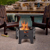 Outdoor Wood Burning Pit Portable Plug Fire Pit Pentagon Heavy Duty Firepit