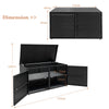 Outdoor PE Wicker Storage Bin Garden Patio 330L 2-Tier Rattan Deck Box with Lid