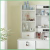 Vanity Dressing Table with Dimmable LED Light Sliding Mirror Shelves Makeup Desk