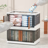 3pcs 108cm Tall Foldable Stackble Cabinet Clothes Toys Box Storage Case w/Wheels