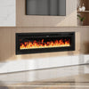 60'' LED Fireplace Recessed Wall Fire WallMounted/Standing Electric Heater Timer