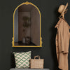 Arched Mirror Home Garden Decor Gold/Black Metal Distressed Hanging Wall Mounted