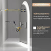 Anti Fog Arch LED Bathroom Mirror Wall Mounted Bluetooth Speaker Digital Display