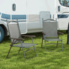 Garden Folding Chairs Portable Outdoor 2Seater Unit Camping High Back Armchair