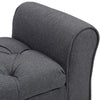 Linen Upholstered Ottoman Stool Bed End Chair Storage Box Side Window Bench Seat