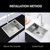 1.0 Large Super Deep Single Bowl Square Stainless Steel Kitchen Sink Ttpvkysmrab