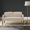 Luxury 2 Seater Corduroy Fabric Couch Living Room Sofa Armchair with 2 Pockets