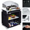 Folding Camping Kitchen Portable Windshield Cooking Table Picnic Storage Cabinet