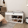 Shoe Storage Bench Cabinets Shoes Rack with Drawer,Cushion,Shelf Hallway Organis