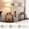 Floor Lamp Bedside Nightstand End Table Lamp W/ End Table and USB Charging Ports