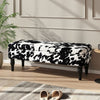 Chic Cow Pattern Ottoman Storage Bench Stool Fabric Padded Hallway Window Seat