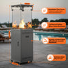 Outdoor Gas Patio Heater - 13kW Powerful Standing Propane Heater with Wheels