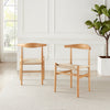 Lugar 2x Solid Beech Wooden Rope Dining Chairs