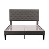 4ft6 Double Bed Frame Upholstered Platform Bed with Adjustable Headboard Velvet