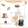 128 cm Tall Cat Tree Cute Multi-Level Cat Tower w/ Condo