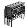 Folding Single Guest Bed Portable Fold Up Metal Framed Childrens Sleeper Home UK