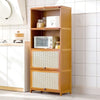 Shoe Cabinet Storage Organiser Rattan Shoe Rack Shelves Hallway Kitchen 4 Tiers