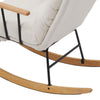 Lazy Rocking Chair Adjustable Recliner Rocking Sofa Nursing Armchair w/ Footrest