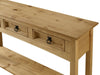 Corona Console Table 3 Drawer Mexican Solid Pine Hallway by