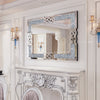 Crushed Diamond Wall Mirror 100x70cm Large Crystal Silver Sparkly Full Length