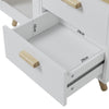 Tall Bookshelf Storage Cabinet Display Shelves Cupboard Larder Pantry Glass Door