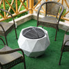BBQ Fire Pit Garden Bowl Stove Brazier Patio Heater Winter Outdoor Firepit w Lid