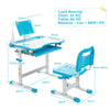 Kids Desk and Chair Set Height Adjustable Kids Study Table and Chair Set