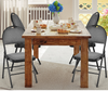 4 PCS Portable Folding Chairs Double Hinged Fabric Dining Chairs W/Footrest