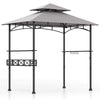 242x153CM Barbecue Canopy Grilling Shelter BBQ Grill Gazebo w/2 Side Shelves