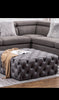 Footstool square Upholstered Coffee Table velvet chesterfield Foot Stool Pouffe