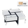 Coffee Table Living Room Table Large Storage with 4 Drawers