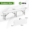 180 cm HDPE Thickened Long Seat w/ Handle & Lock-White