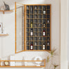 52 Slots Shot Glass Display Case With Removable Shelves Wall Mounted Cabinet UK
