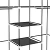 Fabric Canvas Wardrobe with Hanging Rail Shelving Clothes Storage Organiser